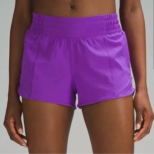 Lululemon Purple Hotty Hot High-Rise Lined Short 2.5”